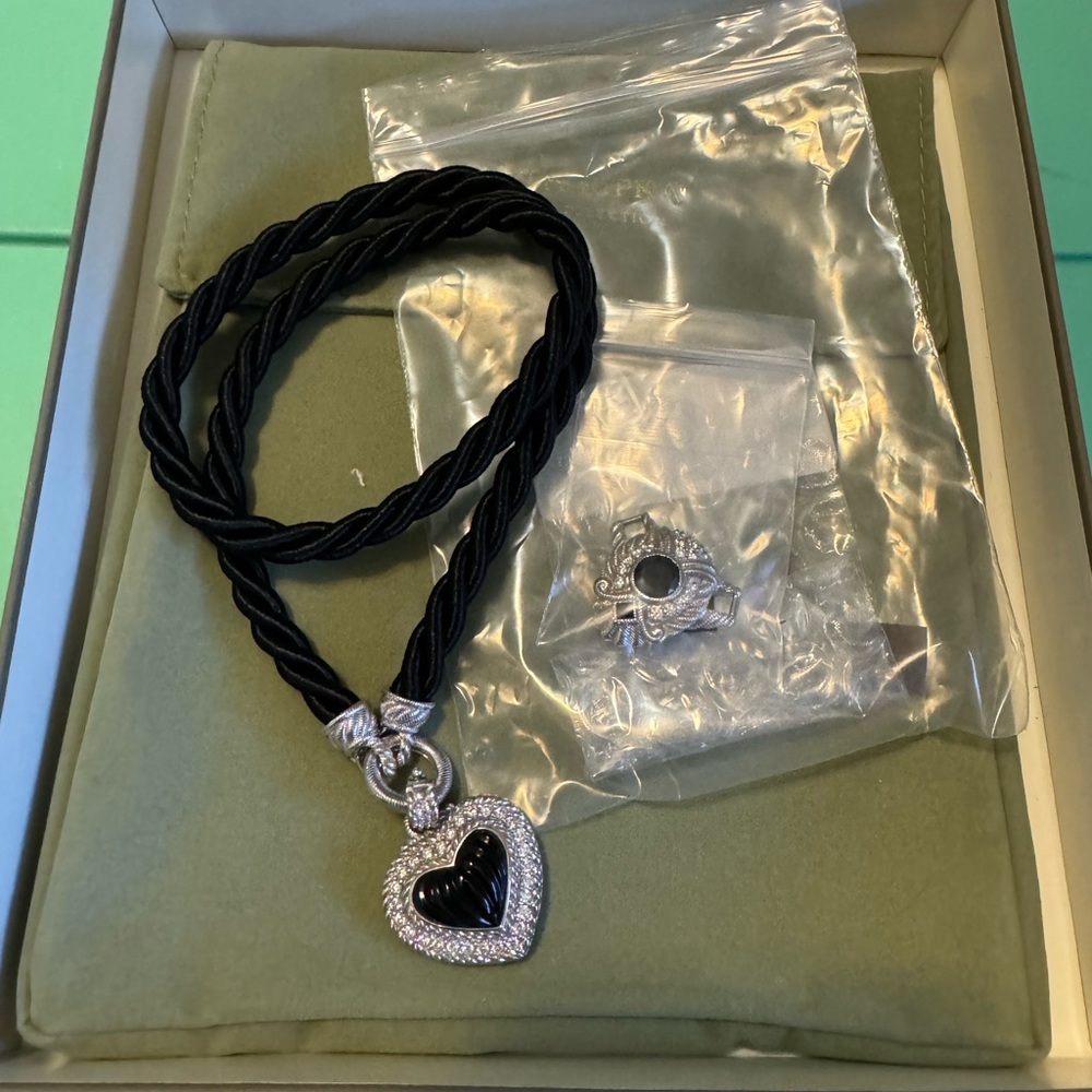 Judith Ripka chord and sterling silver necklaces